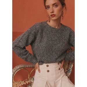 Eileen Fisher Heathered Gray Crewneck Sweater